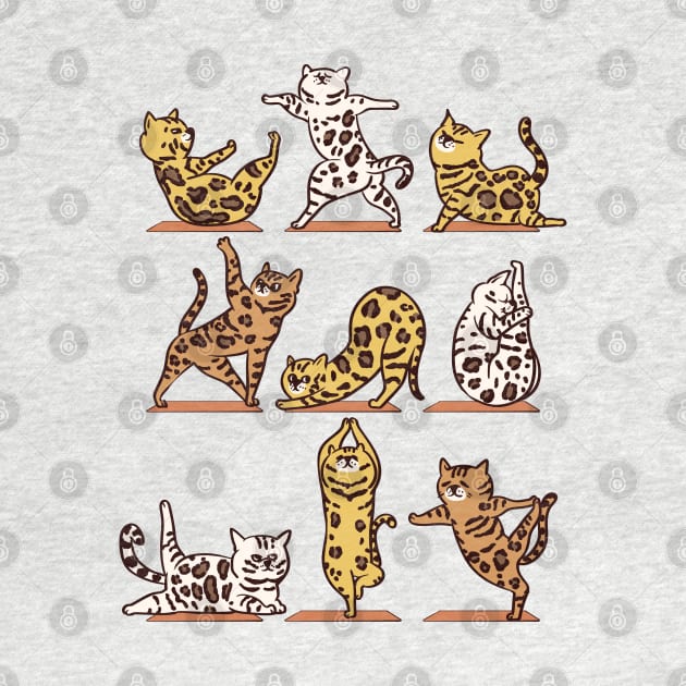 Bengal Cat Yoga by huebucket